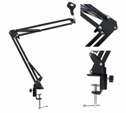 Desk-Mounted Broadcast Microphone Stand